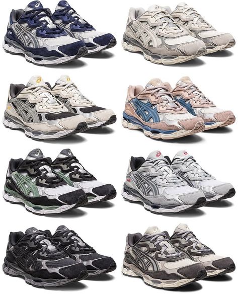 Asics Nyc Gel, Asics Gel Nyc Outfit, Trendy Shoes Sneakers, Footwear Fashion, Asics Sneakers, Funky Shoes, Hype Shoes, Shoe Inspo, Balenciaga Shoes