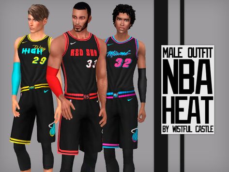 Sims 4 Basketball Uniform, Sims 4 Basketball Cc, Sims Finds, Nba Uniforms, Male Sims, Sims 4 Stories, Sims 4 Male Clothes, Male Outfit, Sims 4 Piercings