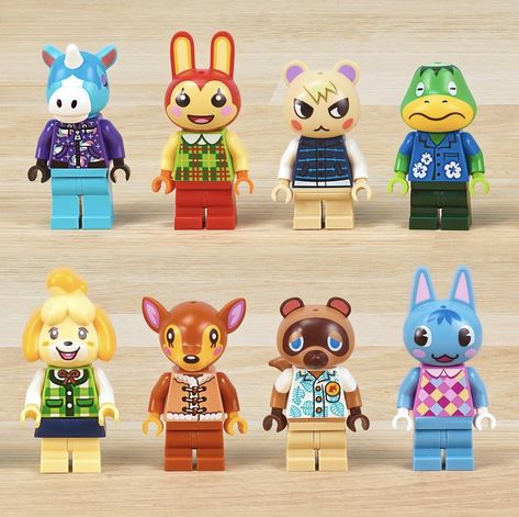 Acnh Toy Day, Animal Crossing Figures, Lego Pet Shop, Animal Crossing Clay Figures, Animal Crossing Lego Sets, Animal Crossing Funko Pop, Lego Animals, Animal Crossing Fan Art, Lego Sculptures