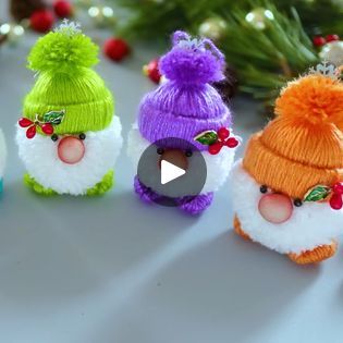 9.3M views · 133K reactions | Funny Yarn Gnomes | yarn | Funny Yarn Gnomes | By MiLena Handmade | Facebook Yarn Gnomes, Crafty Christmas Gifts, 3d Paper Snowflakes, Christmas Yarn, Paper Flower Decor, Christmas Decorations Diy Outdoor, Christmas Hearts, Paper Towel Roll Crafts, Indoor Christmas Decorations