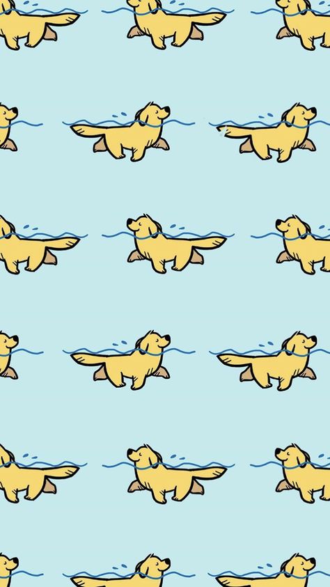 Goldendoodle Wallpaper Iphone, Dog Pattern Wallpaper, Golden Retriever Illustration, Golden Retriever Wallpaper, Anjing Pug, Golden Retriever Art, 강아지 그림, Whatsapp Wallpaper, Iphone Backgrounds