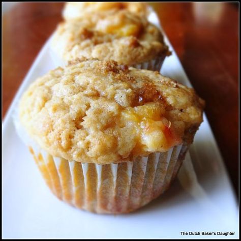 Peaches And Cream Muffins, Peach Stuff, Peach Bread, Peach Muffins, Sweet Muffin, Peach Recipes, Muffin Man, Peaches And Cream, Peach Recipe