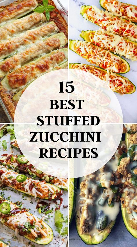 Stuffed Squash Recipes Zucchini Boats, Tuna Stuffed Zucchini Boats, Breakfast Zucchini Boats, Zucchini Recipes Stuffed, Rice Stuffed Zucchini Boats, What Goes With Zucchini, Stuffed Baked Zucchini Recipes, Filled Zucchini Recipes, Meal Prep With Zucchini