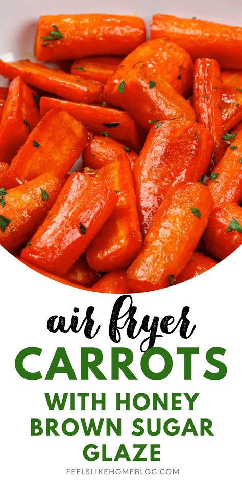 The secret to mouthwatering air fryer carrots is a brown sugar honey glaze that makes this easy side dish a game changer for any meal. Brown Sugar Carrots Air Fryer, Carrots In Air Fryer Recipe, How To Cook Carrots In Air Fryer, Honey Glazed Carrots Air Fryer, Glazed Carrots Air Fryer, Air Fryer Glazed Carrots, Cooked Carrots Air Fryer, Honey Cinnamon Carrots, Honey Roasted Carrots Air Fryer