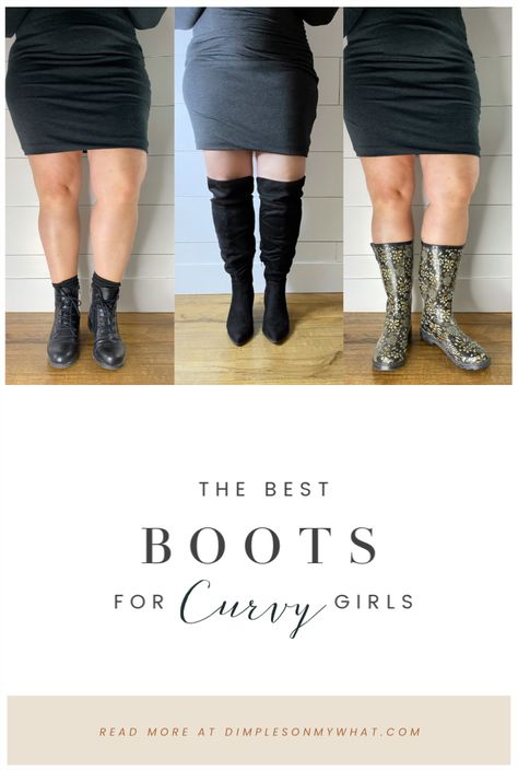 best boots for curvy women, wide calf boot, plus size wide calf boots, wide calf over the knee boots, plus size fashion tips Boots For Thick Thighs, Outfits For Big Calves, Shoes For Big Calves, Big Calves Women Fashion, Boots For Thick Calves, Boots For Big Calves, Knee Boots Plus Size, Curvy Boots, Boots For Wide Calves