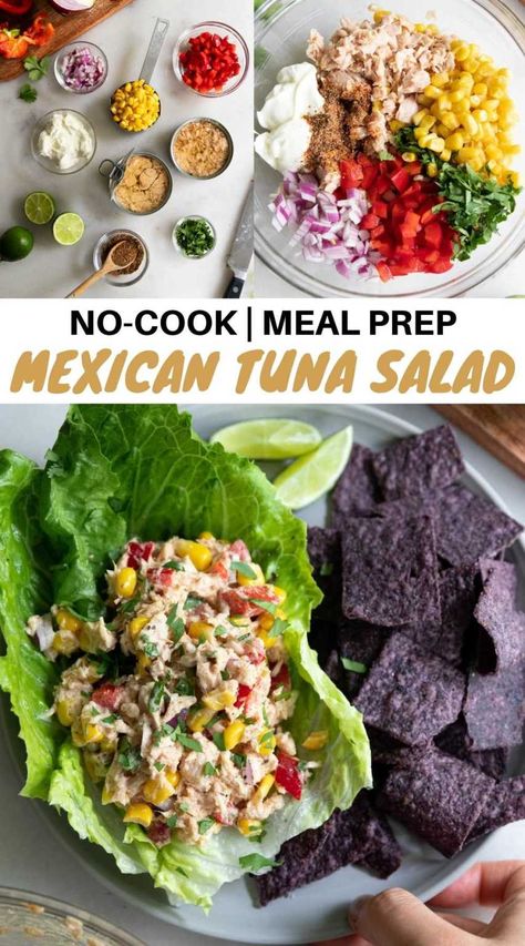 Mexican Tuna Salad, Mexican Tuna, Easy And Healthy Meal Prep, Clean Keto, No Cook, Lean Meals, Healthy Food Facts, Easy Healthy Meal Prep, Savory Dishes