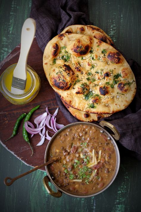 Dal Makhani | IndianSimmer | Bloglovin’ Indian Food Photography, Dal Makhani, Garlic Naan, Lentil Stew, Desi Food, India Food, Indian Snack Recipes, Indian Food Recipes Vegetarian, Indian Cooking