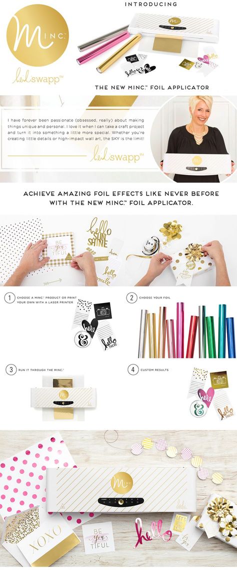 Minc Foil Applicator, Minc Foil, Craft Foil, Silhouette Curio, Deco Foil, Heidi Swapp, Foil Art, Foil Cards, Diy Planner