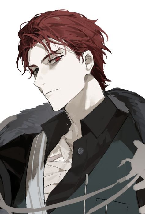 Man With Red Hair Art, Red Hair Oc Male, Red Hair Boy Art, Red Hair Male Oc, Human Oc Male, Red Hair Anime Guy, Red Hair Boy, Anime Red Hair, Red Hair Men