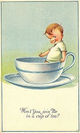 Charles Twelvetrees Charles Twelvetrees, Tea Quotes, Cuppa Tea, Kewpie Dolls, Postcard Art, Tea Party Ideas, Love Tea, Images Vintage, Tea Art