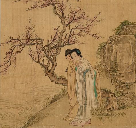 Gardens of Pleasure: Eroticism and Sexual Aesthetics in Ancient China | Chinese Works of Art | Sotheby’s Classical Novels, Peach Blossom Tree, Chinese Literature, Chinese Novel, Chinese Illustration, E.t Art, Asian Painting, Chinese Ink, Creative Pictures