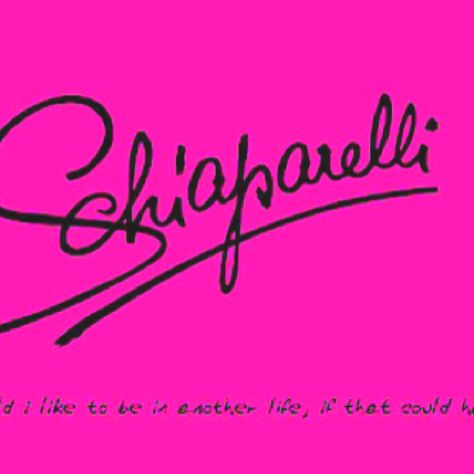 The ELSA SCHIAPARELLI logo Schiaparelli Logo, Schiaparelli Flower, Elsa Schiaparelli Circus Collection, Elsa Schiaparelli Shocking Pink, Elsa Schiaparelli 1930s Surrealism, Elsa Schiaparelli Illustration, Elsa Schiaparelli, Make Color, Style Icons