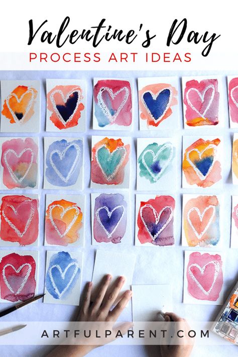 Process Art Ideas, Valentines Art For Kids, Kindergarten Valentines, Valentine Art Projects, February Crafts, Valentine's Day Crafts, Valentine's Day Crafts For Kids, Preschool Valentines, Valentine Activities