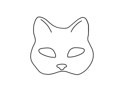 Therian Mask Template Printable, Cat Mask Template Free Printable, Therian Mask Base Template, Therian Template, Therian Mask Base Drawing, Therian Mask Ideas Cat Base, Therian Mask Template, Free Therian Mask Ideas, Cat Mask Template