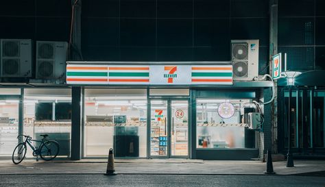 711 Convenience Store on Behance 711 Aesthetic, Cinematic Photography, Environment Design, Environment Concept Art, Night Aesthetic, City Aesthetic, Laptop Wallpaper, Landscape Wallpaper, Gas Station