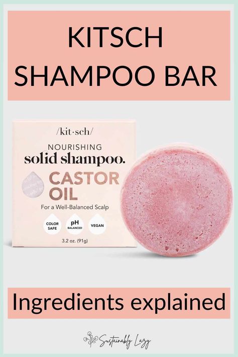 Before You Buy A Kitsch Shampoo Bar - Read This Review! — Sustainably Lazy Castor Oil Shampoo Bar, Kitsch Shampoo Bar, Bar Shampoo And Conditioner, Best Shampoo Bars, Castor Oil Shampoo, Bar Shampoo, Fragrance Free Shampoo, Shampoo Bar Recipe, Solid Shampoo Bar