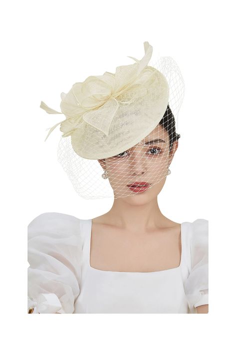 PRICES MAY VARY. Material: polyester, feather and veil Size: This vintage tea party fascinator is free size with gently bendable headband and fits most women. Features: It is a timeless and elegant fascinator hat, beautifully decorated with birdcage veil, pillbox hat, feathers and mesh bow knots. This fascinator hat is beautifully designed with veil, which add a touch of mystery to you. Occasion: A great mesh net fascinator headband for wedding, tea party, Cocktail, 1920s gatsby party, church, E Victoria Costume, Derby Headband, Balenciaga Hat, 50s Costume, Hat With Veil, Kentucky Derby Fascinator, Derby Fascinator, Tea Party Hats, Fascinator Headband