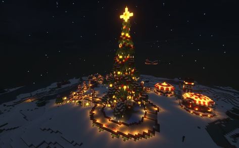 Minecraft Christmas Tree, Minecraft W, Minecraft Blocks, Minecraft Cottage, Cool Minecraft Creations, Minecraft Christmas, Christmas World, Cute Minecraft Houses, Minecraft Plans