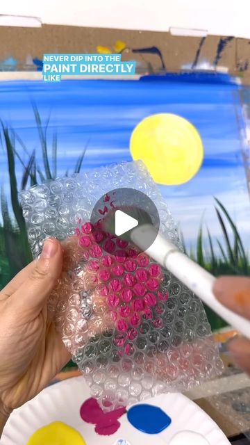 Bubble Wrap Crafts, Bubble Wrap Art, Simple Flower Drawing, Acrylic Flower Painting, Bubble Painting, Preschool Projects, Paint Flowers, Kids Bubbles, Paint Drop