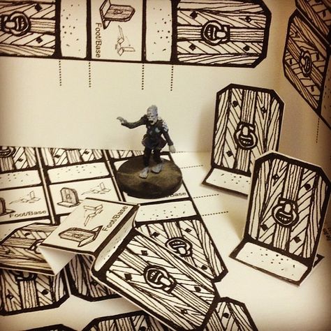 These doors are to be added to the new figure scale geomorphs - deliberately left without colour to be in-keeping with the look of the geomorph tiles. Dungeons And Dragons Diy, Dnd Diy, Dnd Character Sheet, Dnd Crafts, Dungeon Tiles, Dungeon Master's Guide, Paper Engineering, Board Game Design, Pathfinder Rpg