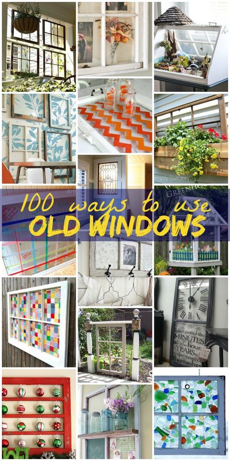 Stenciling Furniture, Jane Schmidt, Repurposed Doors, Old Window Projects, Old Window Frames, Repurposed Windows, Repurposing Ideas, Window Crafts, Window Projects