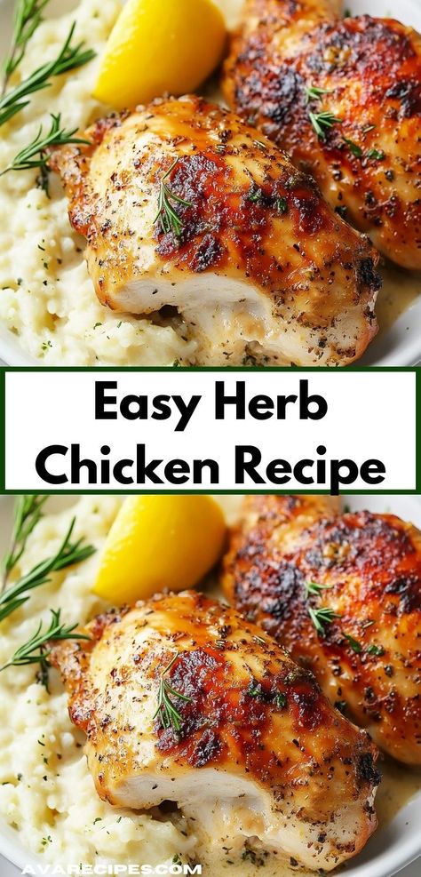 Searching for a comforting and satisfying meal? This herb chicken recipe delivers on taste and ease. Perfect for a cozy family dinner, it’s a delightful way to bring everyone together. Impressive Dinner Recipes, Chicken Tender Recipes Healthy, Herb Chicken Recipes, Rosemary Chicken Recipe, Rosemary Recipes, Lemon Rosemary Chicken, Lemon Herb Chicken, Thyme Chicken, Thyme Recipes