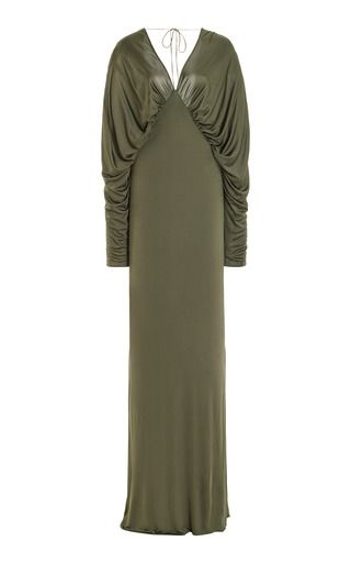 New Arrivals 11.27.2023 | Moda Operandi Draping Dress, Halter Neck Gown, Green Drapes, Drape Gowns, Halter Gown, One Shoulder Gown, Long Sleeve Gown, Maxi Jersey Dress, Style Upgrade