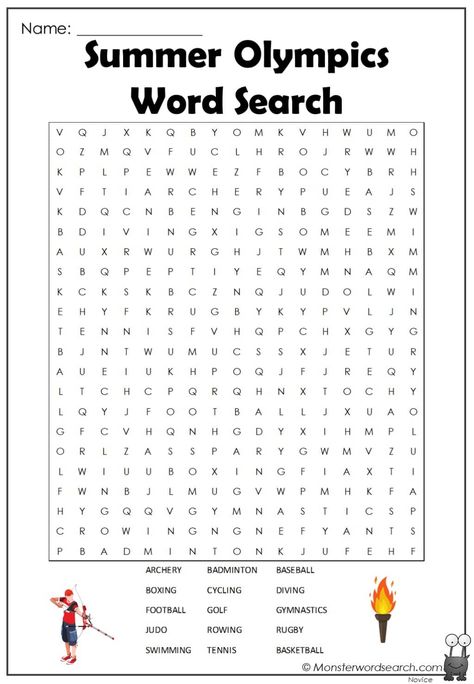 Olympic Word Search, Olympic Printables Free, Olympics Worksheets, Football Word Search, Olympic Printables, Summer Olympics Crafts, Summer Olympics Activities, Family Olympics, Sports Display