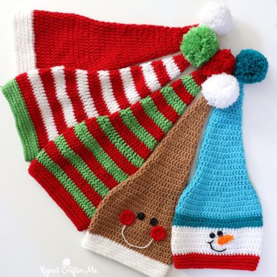 Crocheting Archives - Repeat Crafter Me Sarah Zimmerman, December Projects, Vestidos Bebe Crochet, Santa Hat Pattern, Crochet Santa Hat, Crochet Christmas Hats, Repeat Crafter Me, Christmas Hats, Crochet Santa