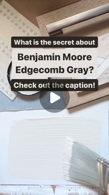 Karolina De Costa on Instagram: "Benjamin Moore Edgecomb Gray is … actually not that gray. This warm paint colors is right between beige and gray which makes this neutral work in almost any space. In north facing rooms without a lot of light Edgecomb Gray will look more gray but won’t feel cold. In rooms with plenty of natural light Edgecomb Gray is dark enough not to feel washed out. Pair with woodwork, doors and trim in a crisp white like Benjamin Moore Chantilly Lace for contrast. There are thousands more paint colors to feature so don’t forget to follow along, like and share your favorites! #interiordesign #diy #homedecor #designinspiration #benjaminmoore #paintcolorconsultant" Classic Gray Vs Edgecomb Gray, Paint Colors That Go With Edgecomb Gray, Edgecomb Gray Benjamin Moore Exterior, Benjamin Moore Edgecomb Gray Coordinating Colors, Edgecomb Gray Vs Balboa Mist, Benjamin Moore Edgecomb Gray, Edgecomb Gray, Warm Paint Colors, Colour Consultant