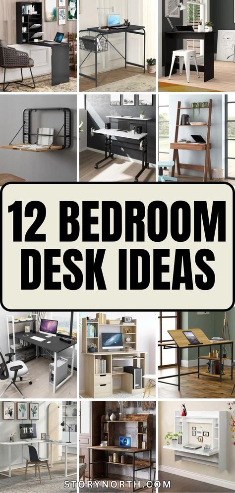 Save this pin for creative and functional bedroom desk ideas perfect for your remote work setup! Make your workspace stylish and productive with these innovative tips. #HomeDecor #RemoteWorkSetup #BedroomIdeas #WorkFromHome Boys Desk Area, Bedroom Ideas With Desk, Gray Boys Bedroom, Bedroom Desk Ideas, Living Room India, Functional Bedroom, College Bedroom Apartment, Work Setup, Boys Desk