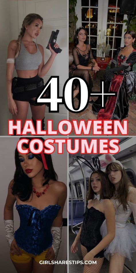 Halloween Outfits For Black Hair, Halloween Costumes Women Brunette Hair, Halloween Costumes For Black Hair Women, Halloween Outfits For Brunettes, Trendy Halloween Costumes Brunette, Unique Brunette Halloween Costumes, Simple Black Dress Halloween Costume, Hot Brunette Costumes, Dark Brown Hair Halloween Costumes