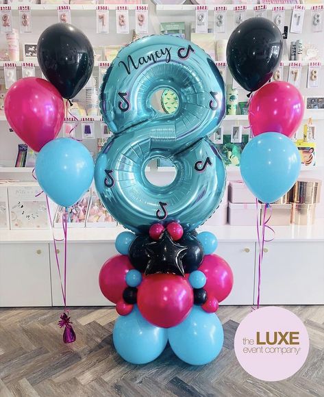 Tik Tok Balloons, Tiktok Birthday Party Ideas, Tiktok Party, Pop Star Party, Birthday Sleepover Ideas, Barbie Party Decorations, Spongebob Party, Girls Birthday Party Themes, Balloon Arrangements