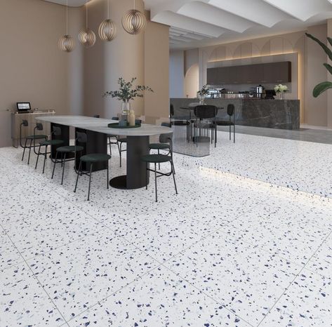 Terrazzo is trending now but is a timeless look for any room #tiles #tpghtiles #tilepowergregoryhills #bathroom #flooring #floortiles Terrazzo Flooring Living Room, Kitchen Terrazzo, Terrazzo Interior, Terazzo Floor, Kitchen Boards, Marble Flooring Design, Terrazzo Floor, Flooring Design, Terrazzo Tile