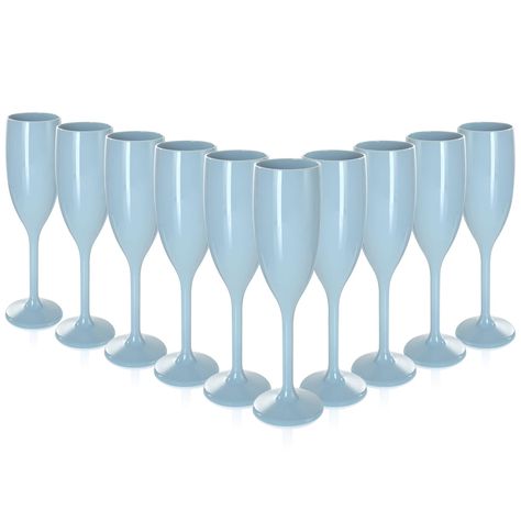 PRICES MAY VARY. 1.Perfect for your wedding: Blue Champagne Flutes will go well with your blue birthday theme. Whether as the main color or as an embellishment, dusty-blue can make your guests shine. Calming pastel shades make blue champagne glasses look elegant. plastic wine glasses won't let you down! Weddings are where all the magic happens, have an elegant Dusty Blue wedding with these Dusty Blue champagne flutes. 2. What you get: You will receive 10 Dusty Blue champagne glasses, enough to m Blue Birthday Theme, Blue Champagne Glasses, Colored Champagne Glasses, Blue Birthday Themes, Glasses For Wedding, Bridesmaids Party, 13 Birthday, Blue Champagne, Plastic Wine Glasses