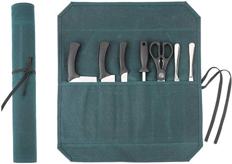 Diy Knife Bag, Knife Making Ideas, Cooking Knives, Chef Knife Bags, Back House, Knife Making Tools, Diy Knife, Knife Bag, Knife Roll