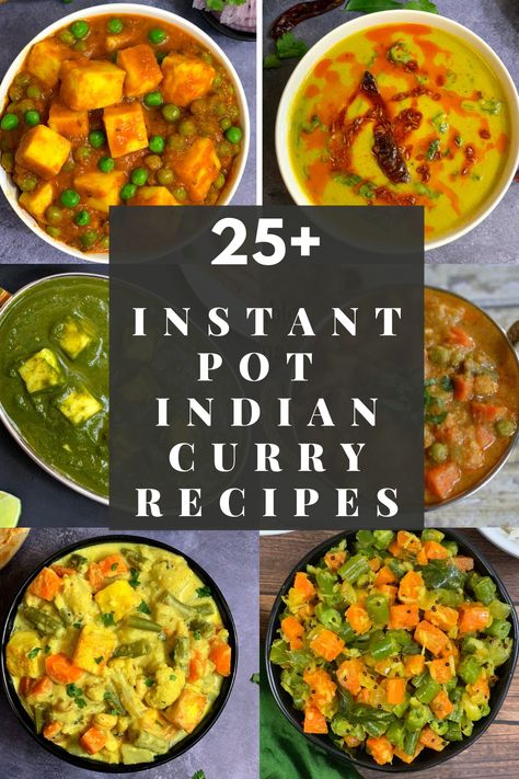 Looking for Vegetarian/Vegan Curry recipes to make in your Instant Pot? Here is the my collection of 25  Best Instant Pot Pressure Cooker Indian Curry Recipes from my blog Pressure Cooker Curry, Indian Curry Recipes, Instant Pot Indian, Instapot Recipes Chicken, Sandwich Recipes Indian, Vegetable Curry Recipes, Vegetarian Sandwich Recipes, Curry Recipes Vegetarian, Vegan Curry Recipes