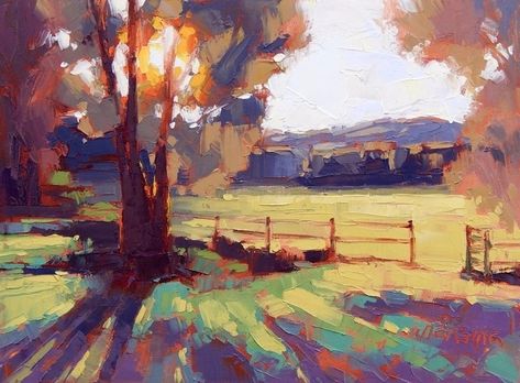 David Mensing Paintings, Backlit Painting, David Mensing, Silhouette Tree, Colorful Lighting, Paintings I Love, Plein Air Paintings, Photography Magazine, Traditional Paintings