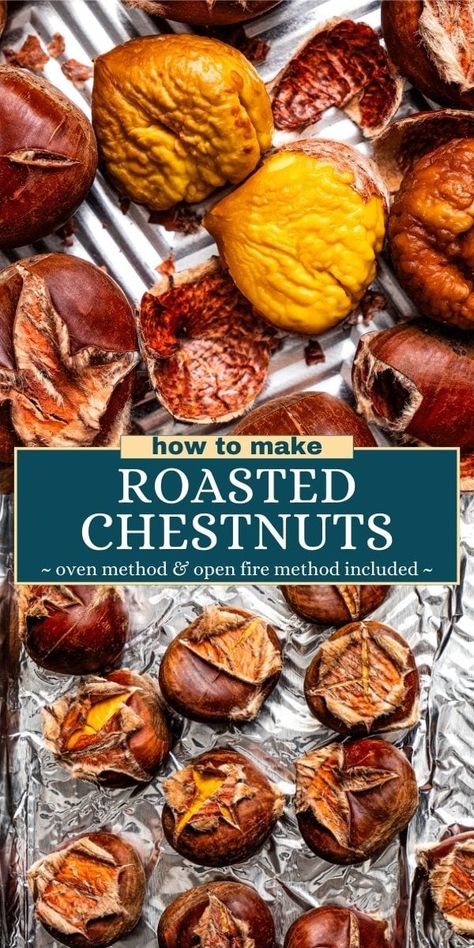 This roasted chestnuts recipe is the easiest way to make a classic Christmas treat! Roast them in the oven or over an open fire. Roasted Chestnuts Oven, Roasted Chestnuts Recipes, Classic Christmas Treats, Chestnut Recipes, Entertaining Appetizers, Best Oven, Roast Beef Recipes, Roasted Chestnuts, Best Appetizer Recipes