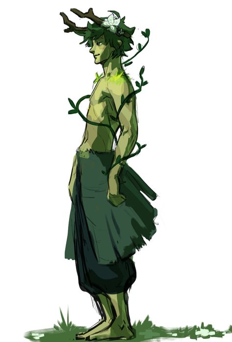 ArtStation - 072, Seppe Waem Plant Elemental Character, Tree Dryad Character Design, Plant Oc Male, Plant People Art, Plant Character Design Male, Tree Person Character Design, Male Dryad Art, Druid Character Design Male, Dryad Male