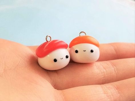 Cincin Diy, Fimo Kawaii, Kawaii Clay, Kawaii Charms, Polymer Clay Kawaii, Clay Keychain, Diy Air Dry Clay, Clay Stuff, Clay Diy Projects