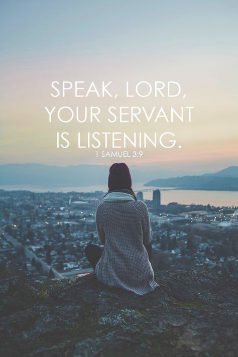 ‘Speak, Lord, your servant is listening.’  1 Samuel‬ ‭3:9‬‬ 💙🕊 1 Samuel 3, Kingdom Woman, Tony Evans, 1 Samuel, Biblical Verses, Bible Quote, Prayers For Healing, Love The Lord, Favorite Bible Verses