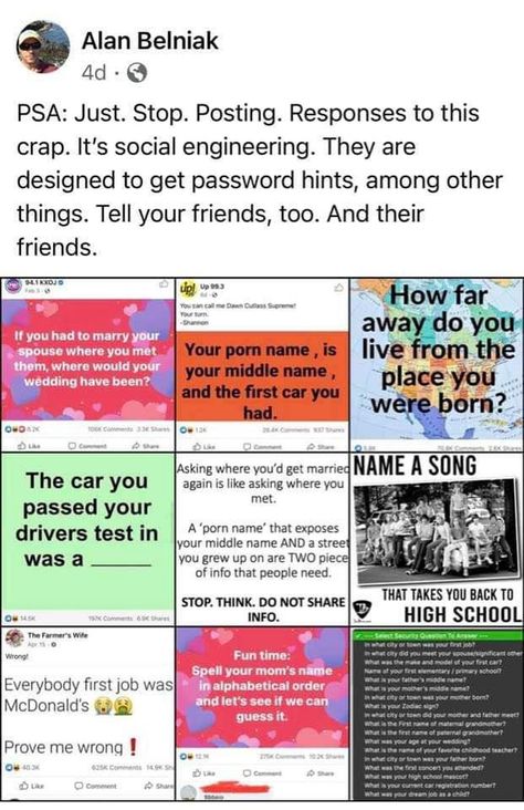 Watch Out for These Phishing Tactics Disguised as 'Fun' on Social Media - CNET Quiz Memes, Pirate Names, Drivers Test, Question Game, First Grade Teachers, First Job, How To Protect Yourself, Liking Someone, Marry You