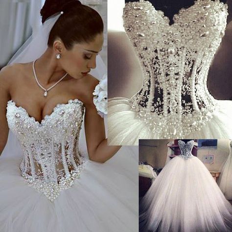 Aliexpress.com : Buy 2015 Vestidos De Noiva White Sweetheart Wedding Dresses… Gaun Tulle, Beautiful Corset, Dresses Corset, Wedding Corset, Princess Bridal Gown, Lace Bride, 2015 Wedding Dresses, White Wedding Dress, Sweetheart Wedding Dress