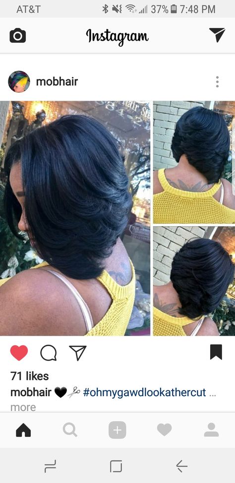 Bob Quick Weave, Feathered Haircuts, Haircuts Women, Basic Hairstyles, Quick Weave Hairstyles, Quick Weave, Layered Bob, Hair Crush, Pinterest Pin