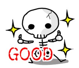 Cute skeleton by hiroko kurota sticker #13501000 Chibi Skeleton, Cartoon Skeleton Drawing, Skeleton Sticker, Skeleton Drawings, Cute Skeleton, Level Up, Sticker Set, Skeleton, Cute Stickers