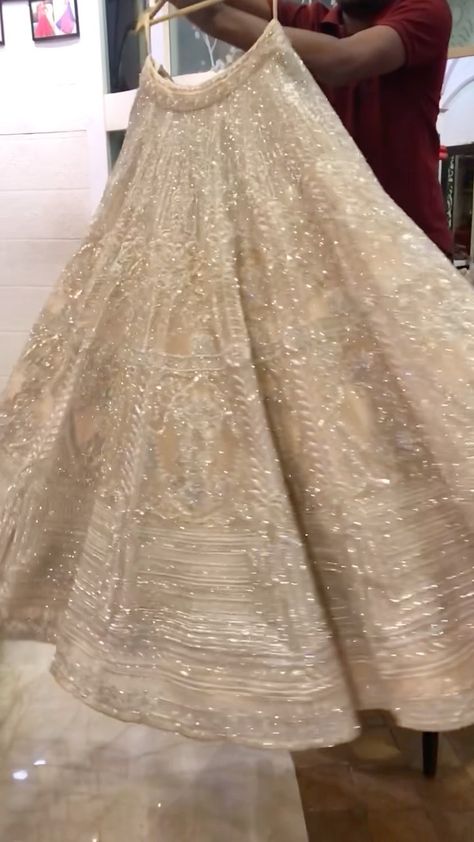 @aynaaworld shared a video on Instagram: “The Timeless Elegance !! 🤩 Super Stunning Metallic Ivory Lehenga With Stunning Ivory Pearls , Cut Dana , Swaroski Stones All Over | Comes…” • Jun 23, 2022 at 1:40pm UTC Ivory Lehenga, Mary Jesus Mother, Jesus Mother, Real Images, Bridal Lehenga Choli, Ivory Pearl, Indian Clothes, Bridal Lehenga, Call Whatsapp