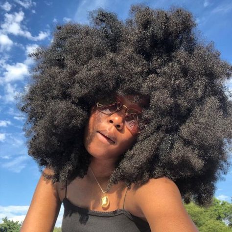 Afro Inspo from Small to Huge | Un-ruly Huge Afro Hair, Large 4c Afro, Fluffy Afro Hair, Black Women Afro Aesthetic, Afro Astethic, Outfits With Afro Hair, Black Women With Afros, Afros Black Women, Natural Hair Afro Styles