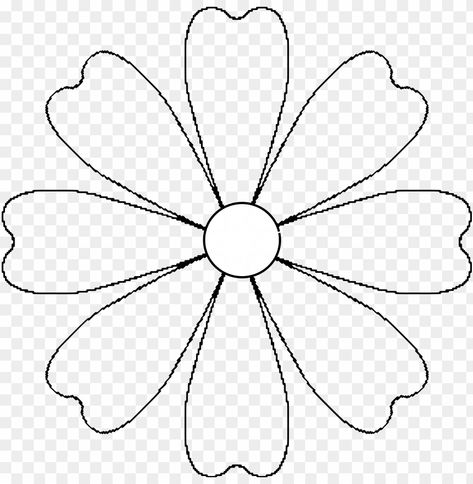 Daisy Template, Petal Template, Daisy Image, Flower Petal Template, Template Png, Flower Daisy, Clear Background, Tag Photo, Flower Template