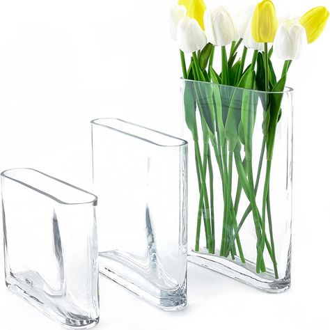 Rectangle Flower Vase, Rectangle Glass Vase Flower Arrangement, Clear Wide Vase, Rectangle Glass Vase, Clear Acrylic Flower Vase, Acrylic Flower Vase Rectangular, Rectangle Vase, Modern Wedding Centerpieces, Wedding Centerpiece